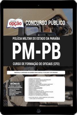 Apostila PM-PB em PDF - Curso de Formação de Oficiais (CFO)