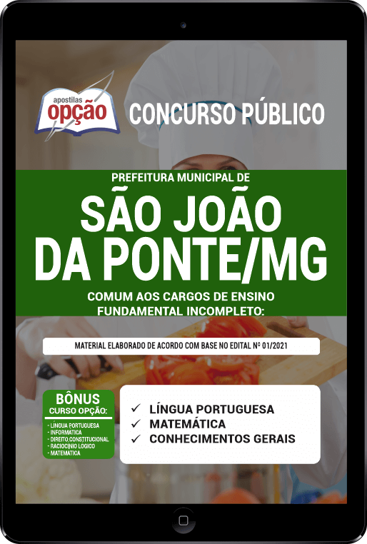 Apostila Pref São João da Ponte MG PDF 2021 Ensino Fundamental Incomp