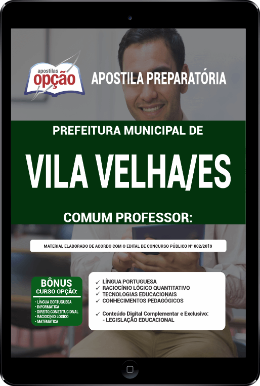 Apostila Prefeitura de Vila Velha - ES PDF - Comum Professor 2021