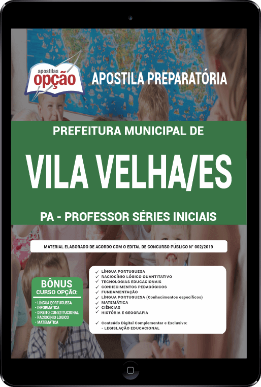 Apostila Pref de Vila Velha ES PDF Professor Séries Iniciais 2021