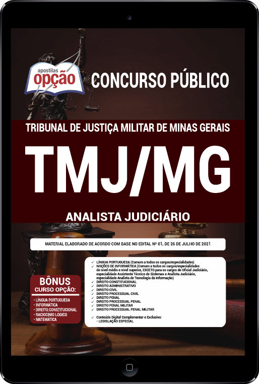 Apostila TJM-MG PDF - Analista Judiciário 2021