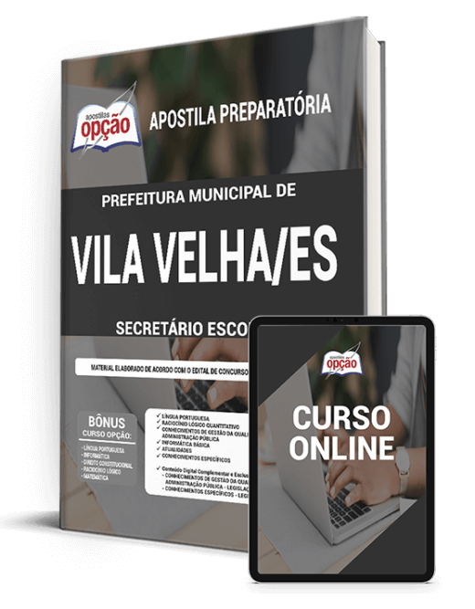 Apostila Pref de Vila Velha - ES 2021 Secretário Escolar