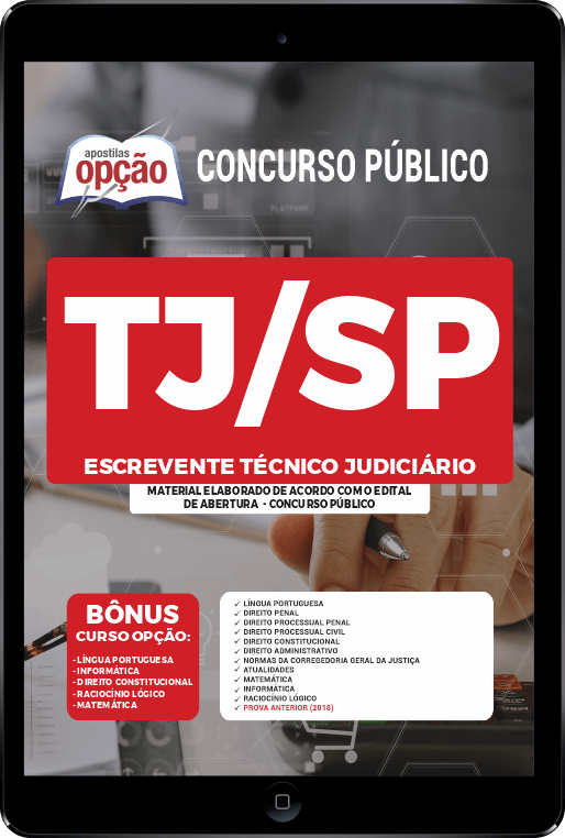 Apostila TJ-SP PDF Escrevente Técnico Judiciário 2021