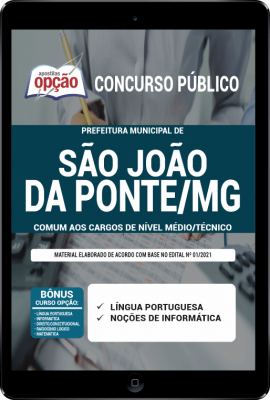 Apostila Prefeitura de São João da Ponte - MG em PDF - Comum aos Cargos de Nível Médio/Técnico