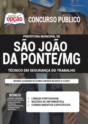 Apostila Prefeitura de São João da Ponte - MG - Técnico em Segurança do Trabalho