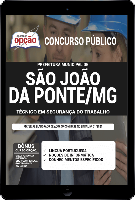Apostila Pref São João da Ponte MG PDF Téc em Segurança do Trabalho 2021
