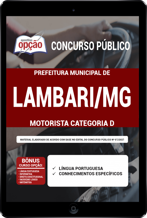 Apostila Pref de Lambari - MG PDF - Motorista Categoria D 2021