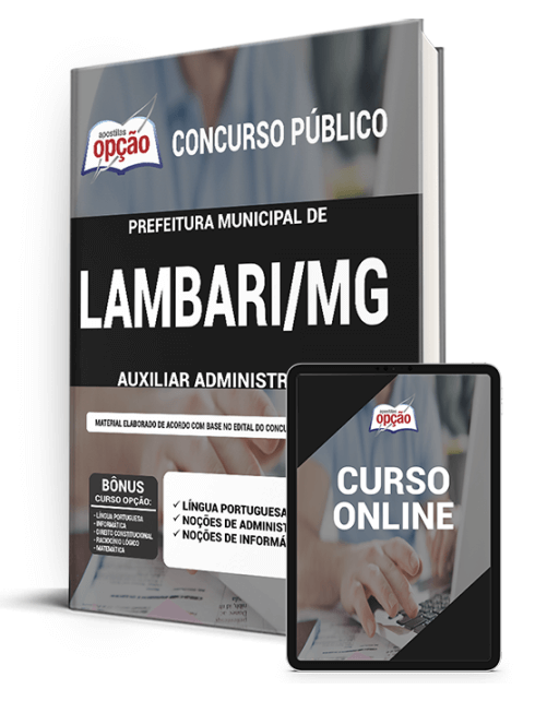 Apostila Pref de Lambari - MG 2021 - Auxiliar Administrativo