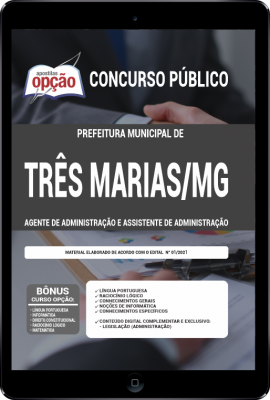 Apostila Prefeitura de Três Marias - MG em PDF - Agente de Administração e Assistente de Administração