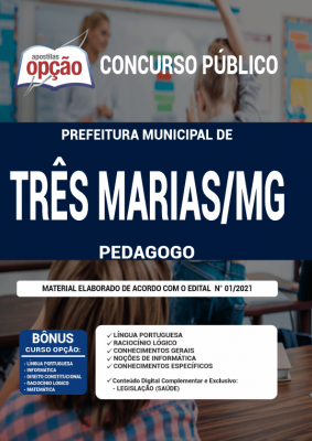 Apostila Prefeitura de Três Marias - MG - Pedagogo