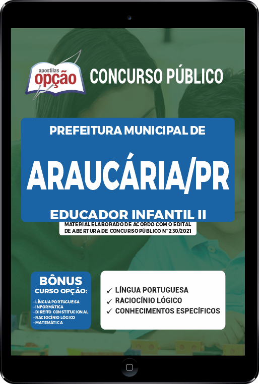 Apostila Prefeitura de Araucária - PR PDF - Educador Infantil II 2021