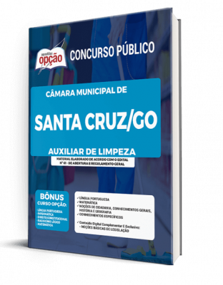 Apostila Câmara de Santa Cruz - GO - Auxiliar de Limpeza