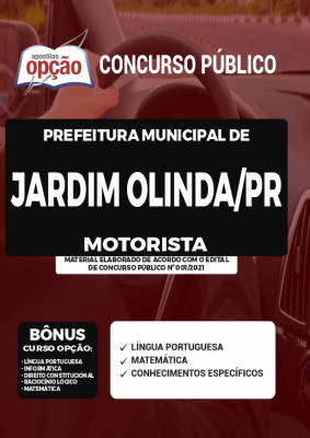 Apostila Prefeitura de Jardim Olinda - PR - Motorista