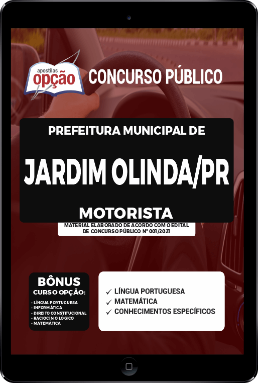 Apostila Prefeitura de Jardim Olinda - PR PDF - Motorista 2021