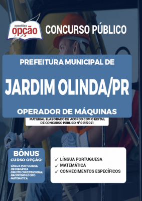 Apostila Prefeitura de Jardim Olinda - PR - Operador de Máquinas
