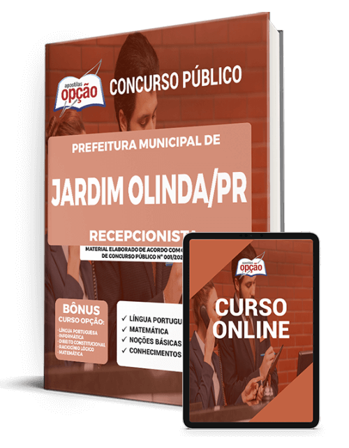 Apostila Prefeitura de Jardim Olinda - PR 2021 - Recepcionista
