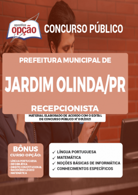 Apostila Prefeitura de Jardim Olinda - PR - Recepcionista
