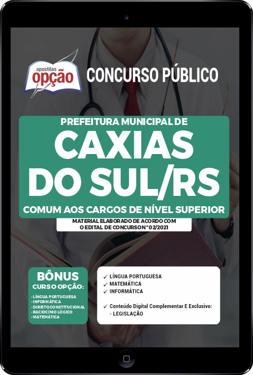 Apostila Pref de Caxias do Sul - RS PDF - Nível Superior 2021