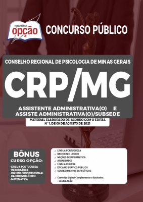 Apostila CRP-MG - Assistente Administrativa(o) e Assistente Administrativa(o)/Subsede