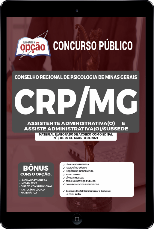 Apostila CRP-MG PDF - Assistente Administrativa 2021