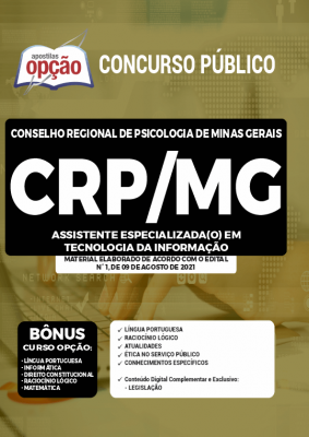 Apostila CRP-MG - Assistente Especializada(o) em Tecnologia da Informação