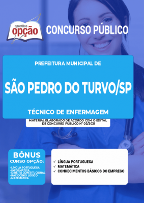 Apostila Prefeitura de São Pedro do Turvo - SP - Técnico de Enfermagem