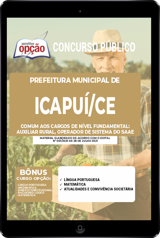 Apostila Prefeitura de Icapuí - CE PDF 2021 - Nível Fundamental