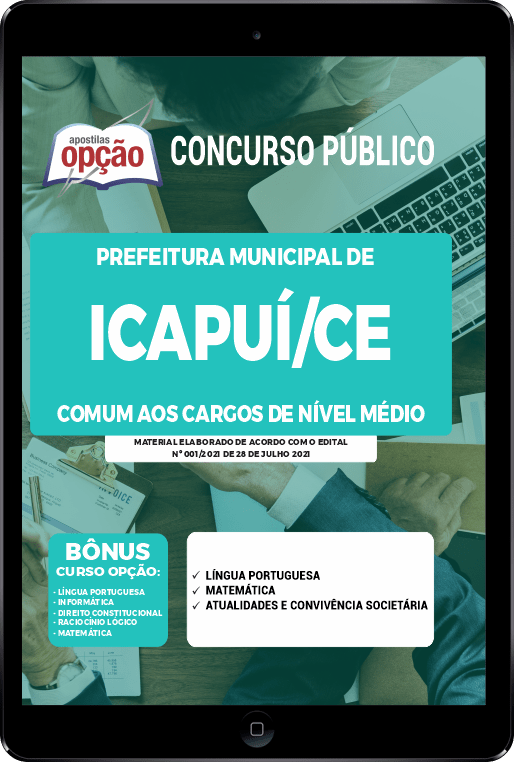 Apostila Prefeitura de Icapuí - CE PDF 2021 - Nível Médio