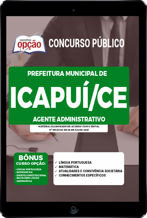 Apostila Prefeitura de Icapuí - CE PDF 2021 - Agente Administrativo