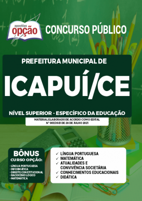Apostila Prefeitura de Icapuí - CE - Nível Superior - Específico da Educação