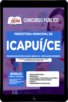 Apostila Prefeitura de Icapuí - CE em PDF - Professor de Educação Básica II - Educação Infantil