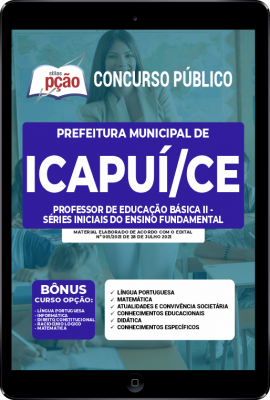 Apostila Prefeitura de Icapuí - CE em PDF - Professor de Educação Básica II - Séries Iniciais do Ensino Fundamental
