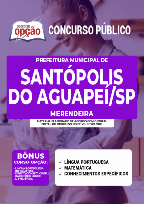 Apostila Prefeitura de Santópolis do Aguapeí - SP - Merendeira