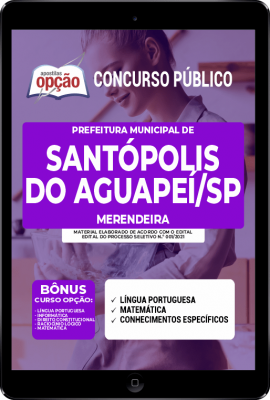 Apostila Prefeitura de Santópolis do Aguapeí - SP em PDF - Merendeira
