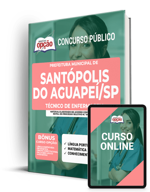 Apostila Pref Santópolis do Aguapeí SP 2021 Técnico de Enfermagem