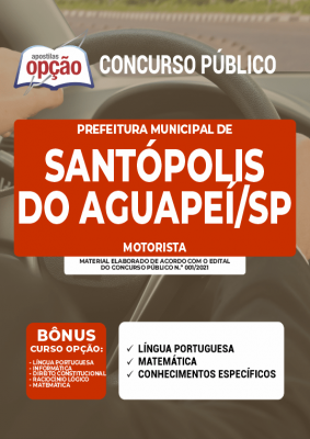 Apostila Prefeitura de Santópolis do Aguapeí - SP - Motorista