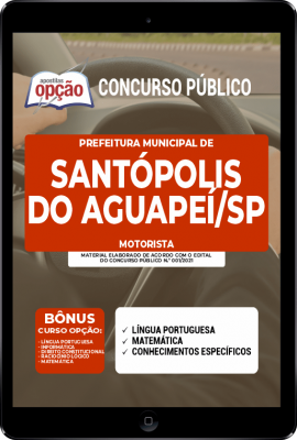 Apostila Prefeitura de Santópolis do Aguapeí - SP em PDF - Motorista