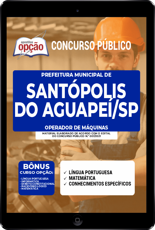 Apostila Pref Santópolis do Aguapeí SP PDF Operador de Máquinas 2021