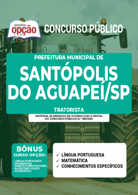 Apostila Prefeitura de Santópolis do Aguapeí - SP - Tratorista