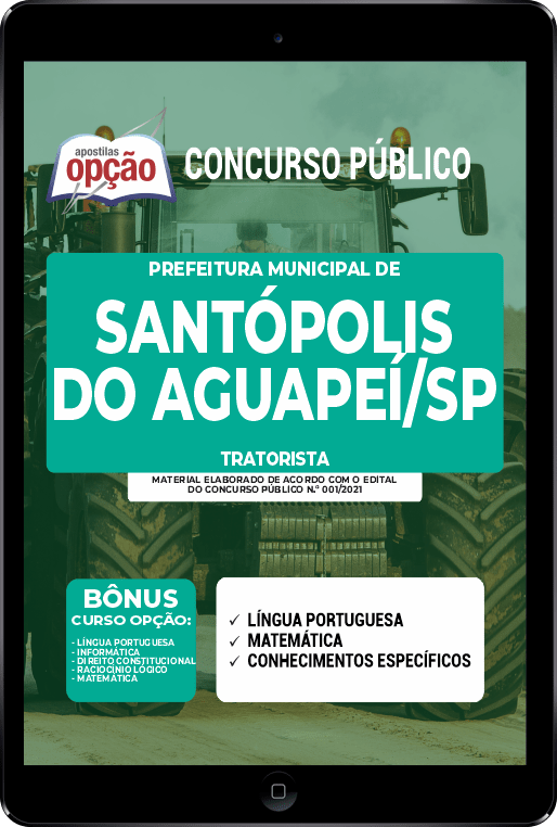 Apostila Pref Santópolis do Aguapeí SP PDF Tratorista 2021