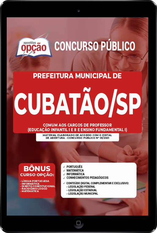 Apostila Prefeitura de Cubatão - SP PDF - Cargos de Professor 2021