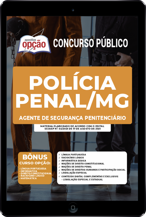 Apostila Polícia Penal MG PDF - Agente de Segurança Penitenciário 2021