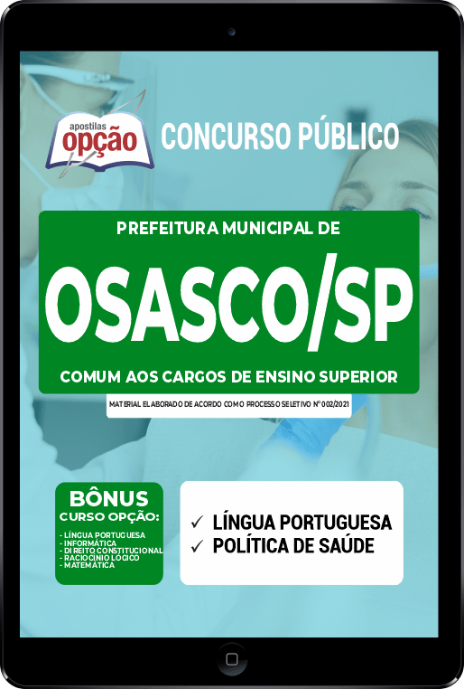 Apostila Prefeitura de Osasco - SP PDF Cargos de Ensino Superior 2021