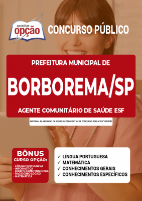 Apostila Prefeitura de Borborema - SP - Agente Comunitário de Saúde ESF