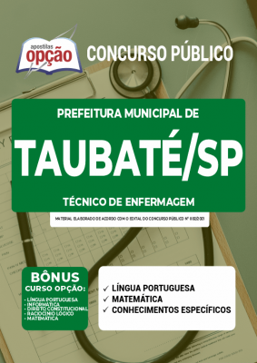 Apostila Prefeitura de Taubaté - SP - Técnico de Enfermagem