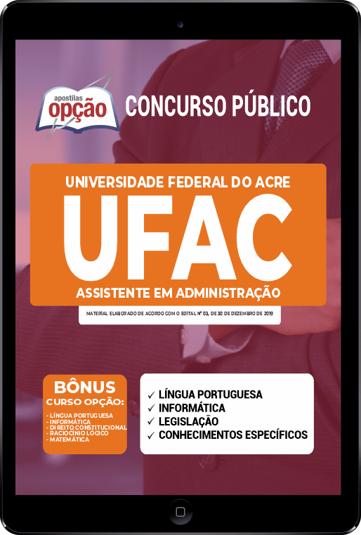Apostila UFAC PDF - Assistente em Administração 2021