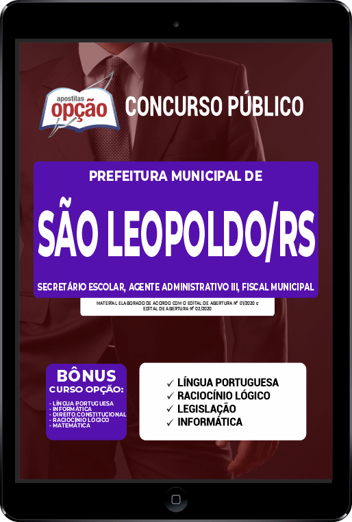 Apostila Prefeitura de São Leopoldo - RS PDF - Médio 2021