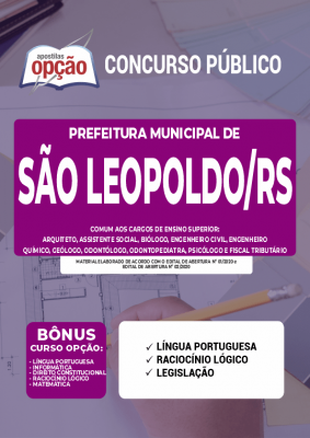 Apostila Prefeitura de São Leopoldo - RS - Comum aos Cargos de Ensino Superior