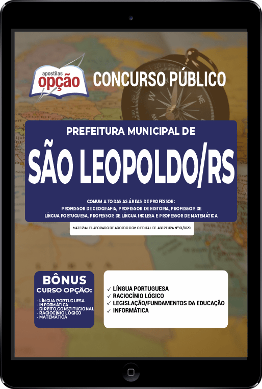 Apostila Prefeitura de São Leopoldo RS PDF Comum Professor 2021