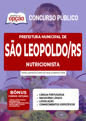Apostila Prefeitura de São Leopoldo - RS - Nutricionista